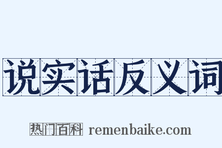 说实话反义词是什么意思的图片